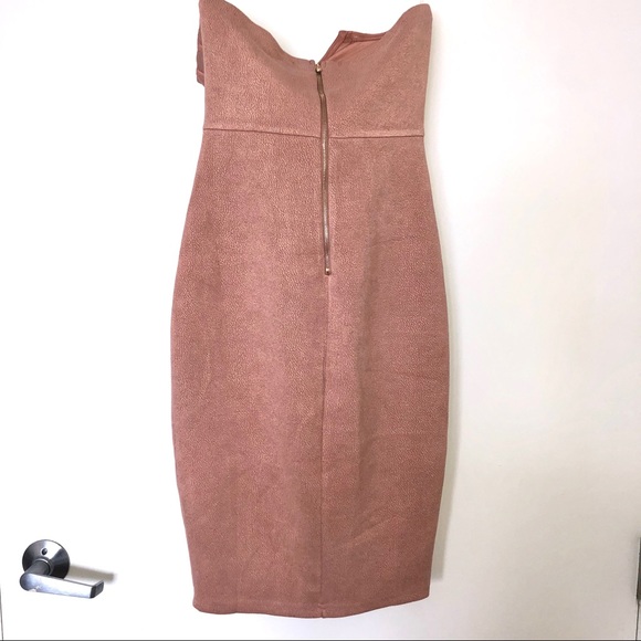 NWT Fashion Nova strapless pink dress - Picture 3 of 4